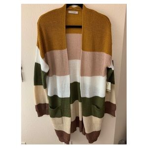 COLOR BLOCK CARDIGAN